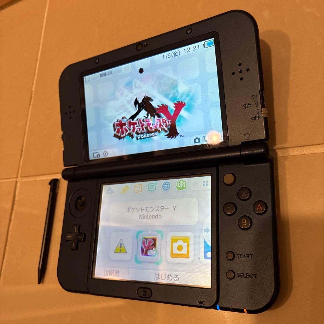 Nintendo New 3DS LL XL Console Metallic Blue Japan Region Locked 2Stylus 0221