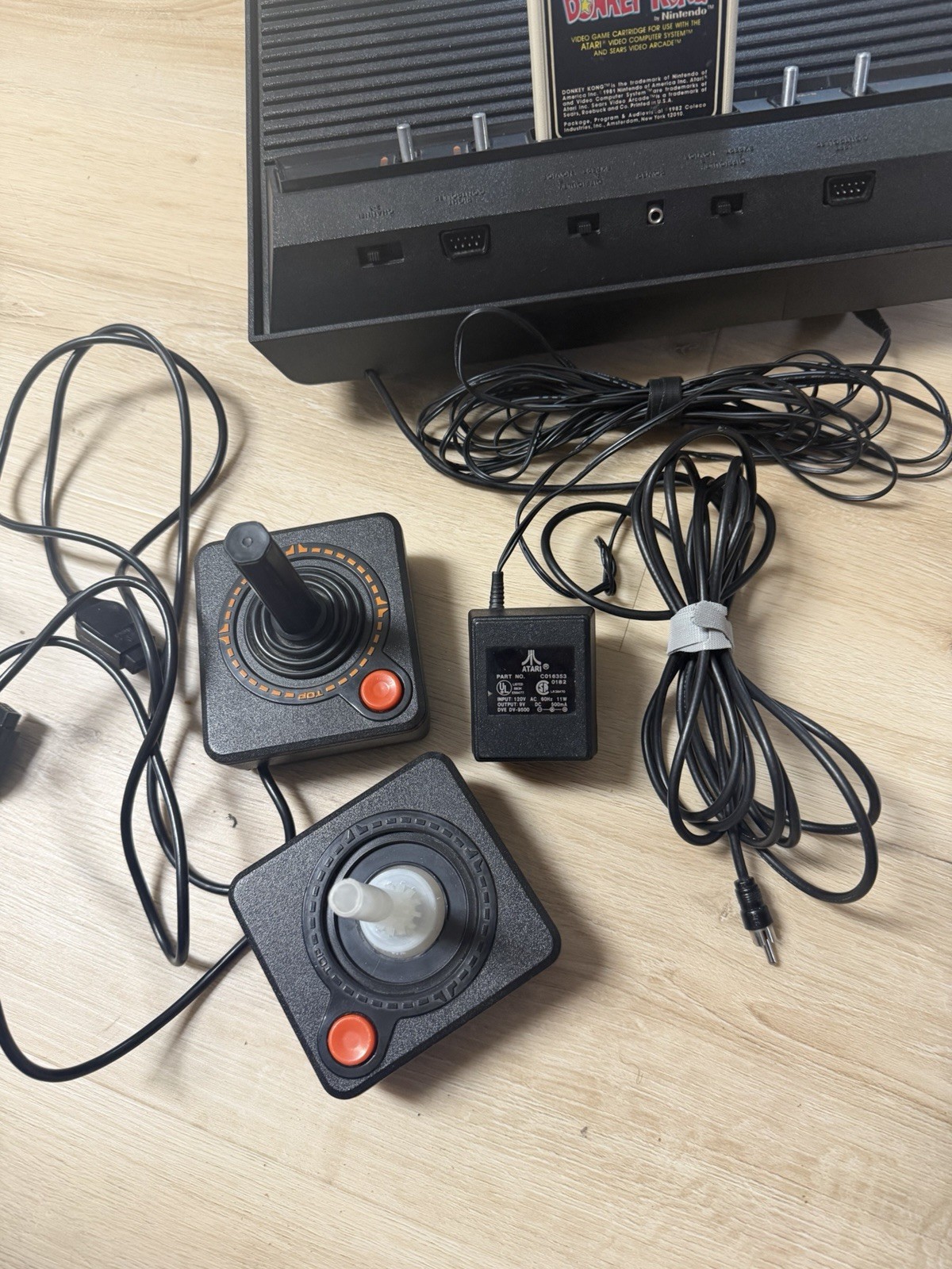 Atari 2600 Darth Vader Console 2 OEM Controllers Pac-Man Dig Dug Donkey K Works