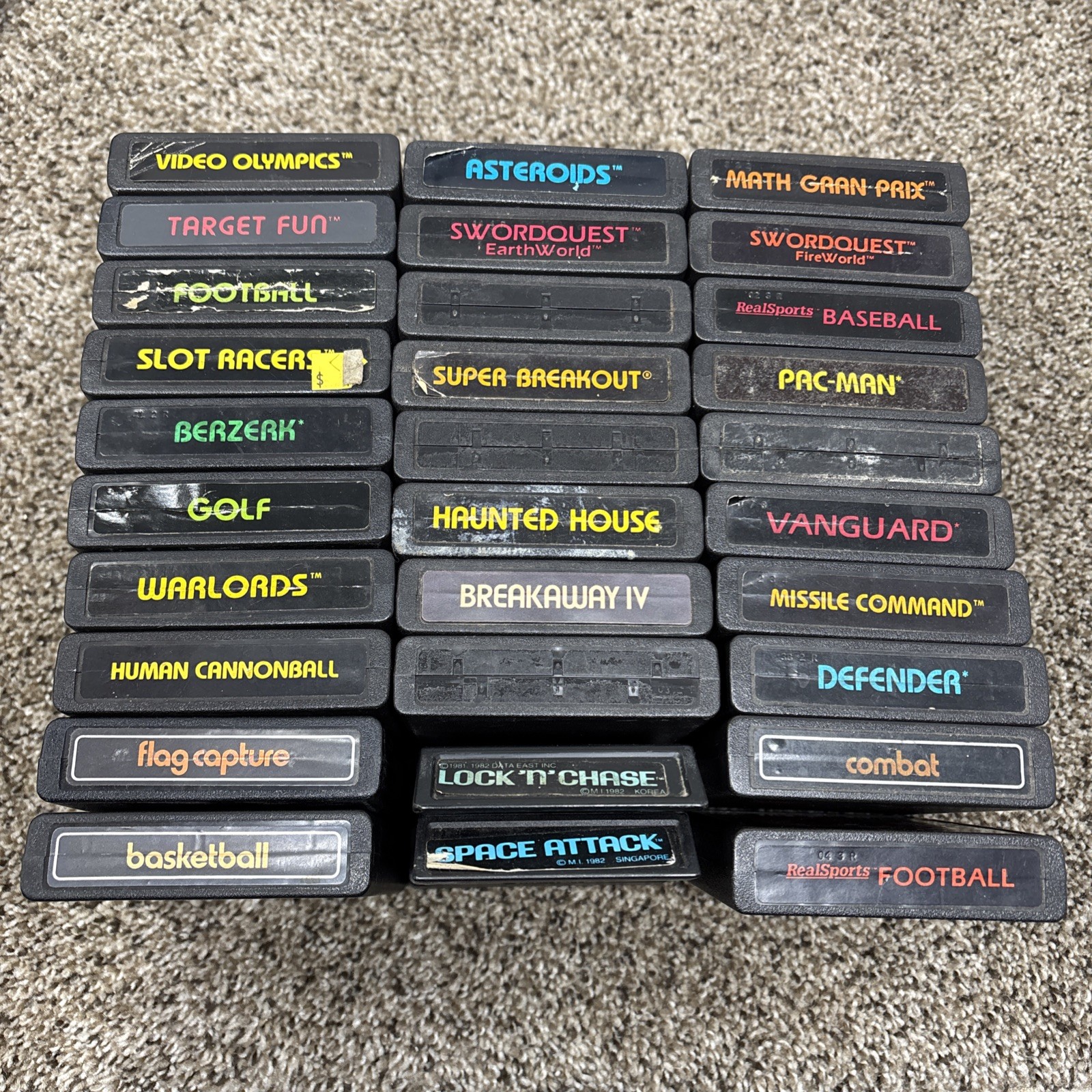 Atari 2600 System Bundle with Console, 30 Games, Joystick, Paddles, and More LOT