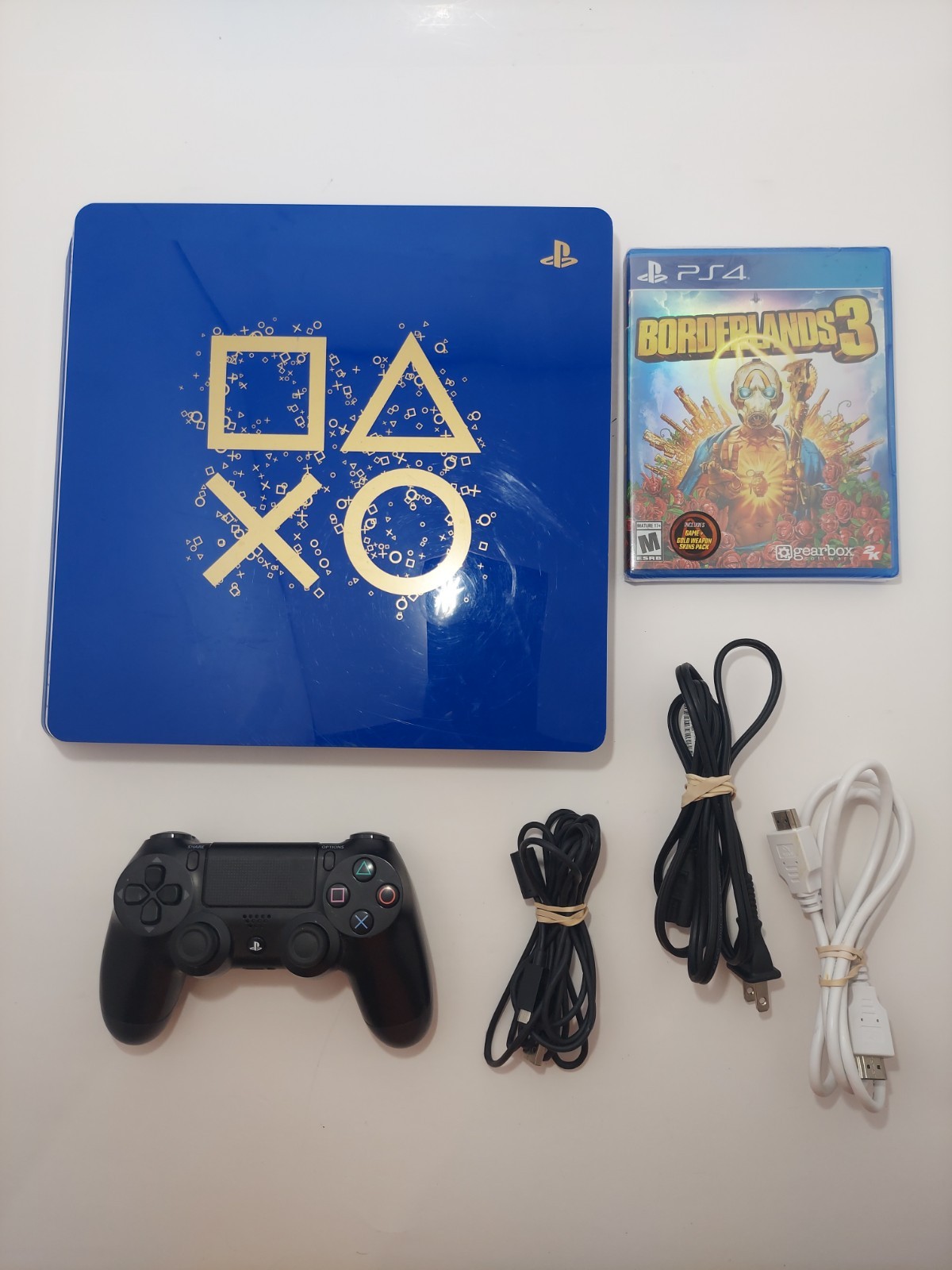 PlayStation 4 Slim (PS4) 1TB Days of Play Limited Edition Blue Console Bundle