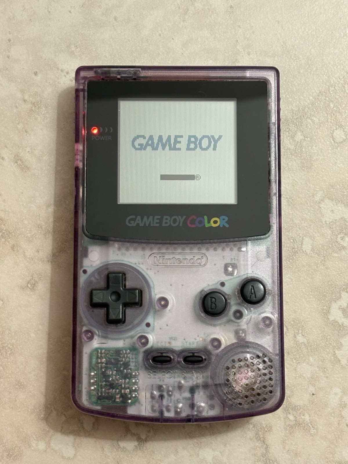 Nintendo Game Boy Color Clear Atomic Purple 👾 CGB-001 GBC RESTORED Excellent