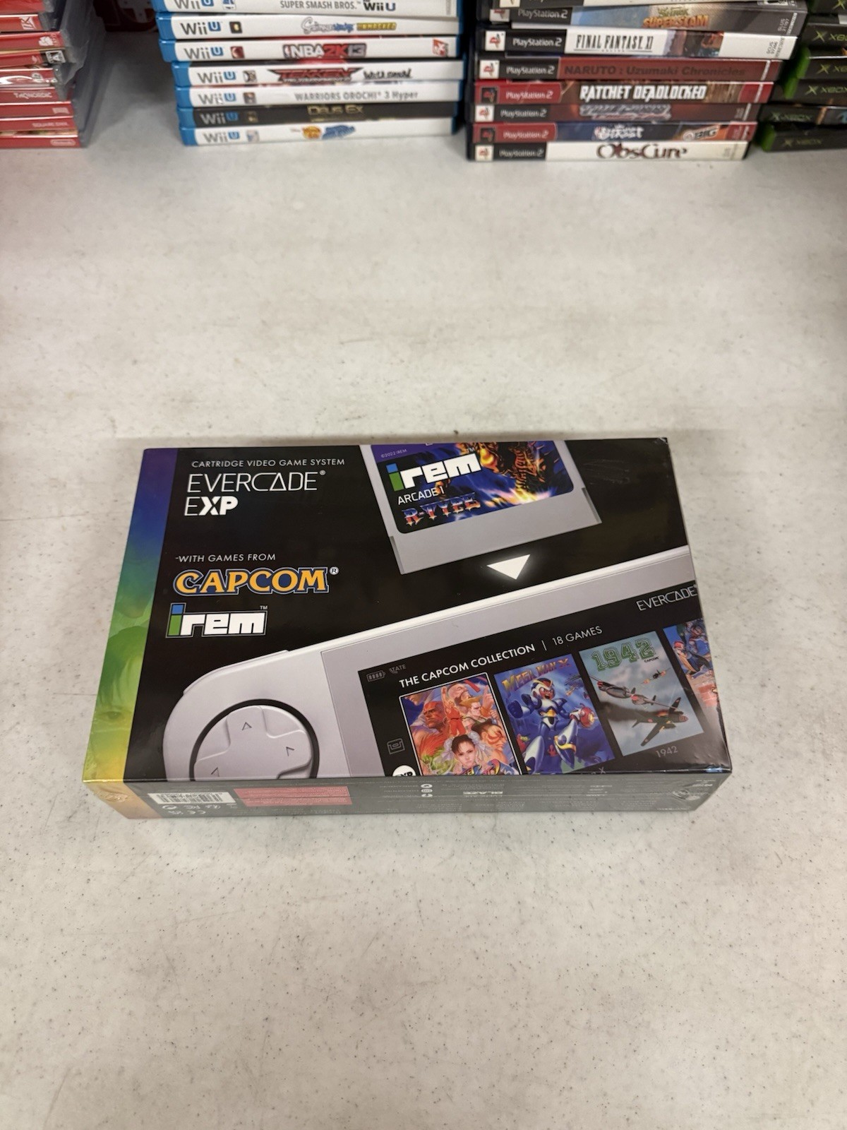 Blaze Evercade EXP Retro Gaming Handheld With Capcom Games – SEALED! White