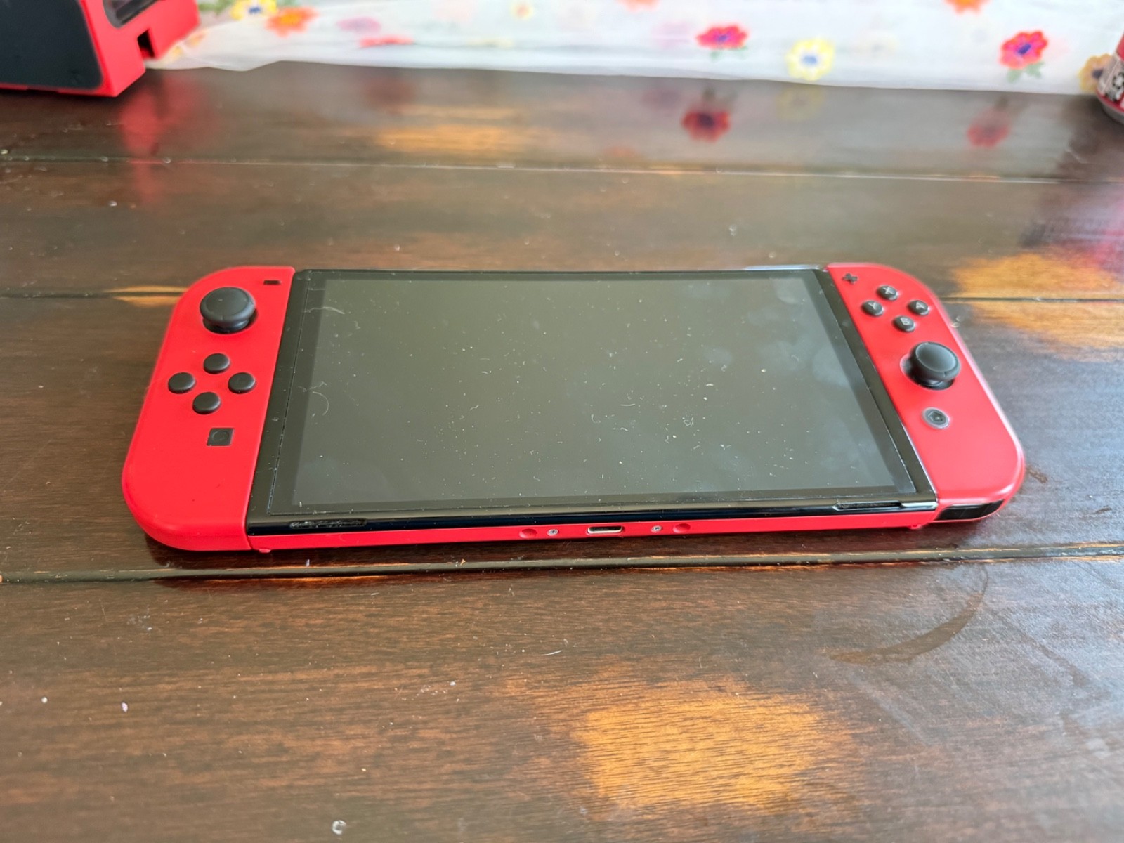 nintendo switch oled mario red edition console