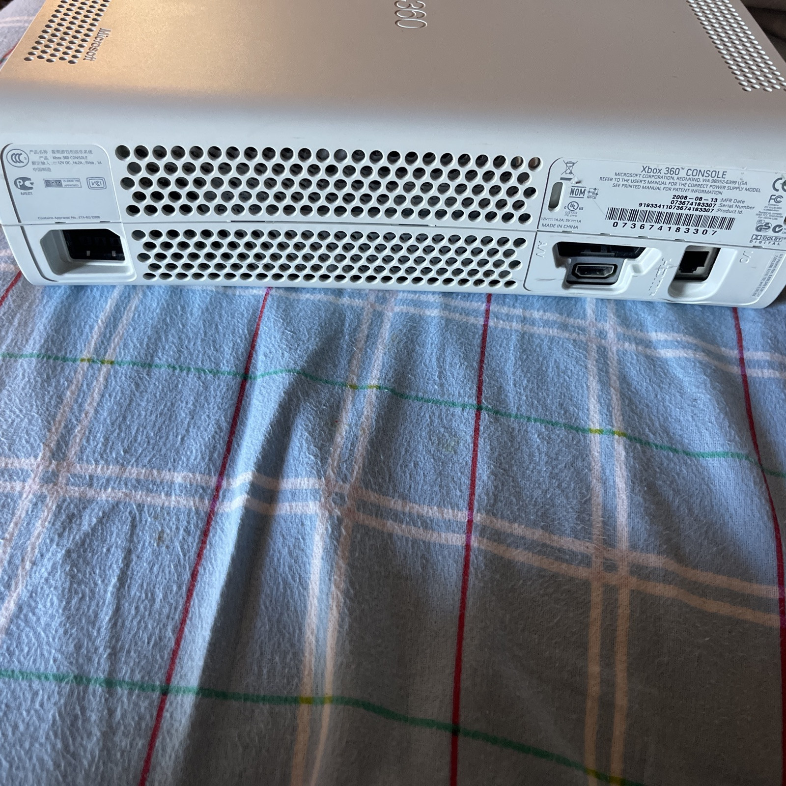 Xbox 360 No External Hard Drive Or Wires Tested Stuck Disk Tray