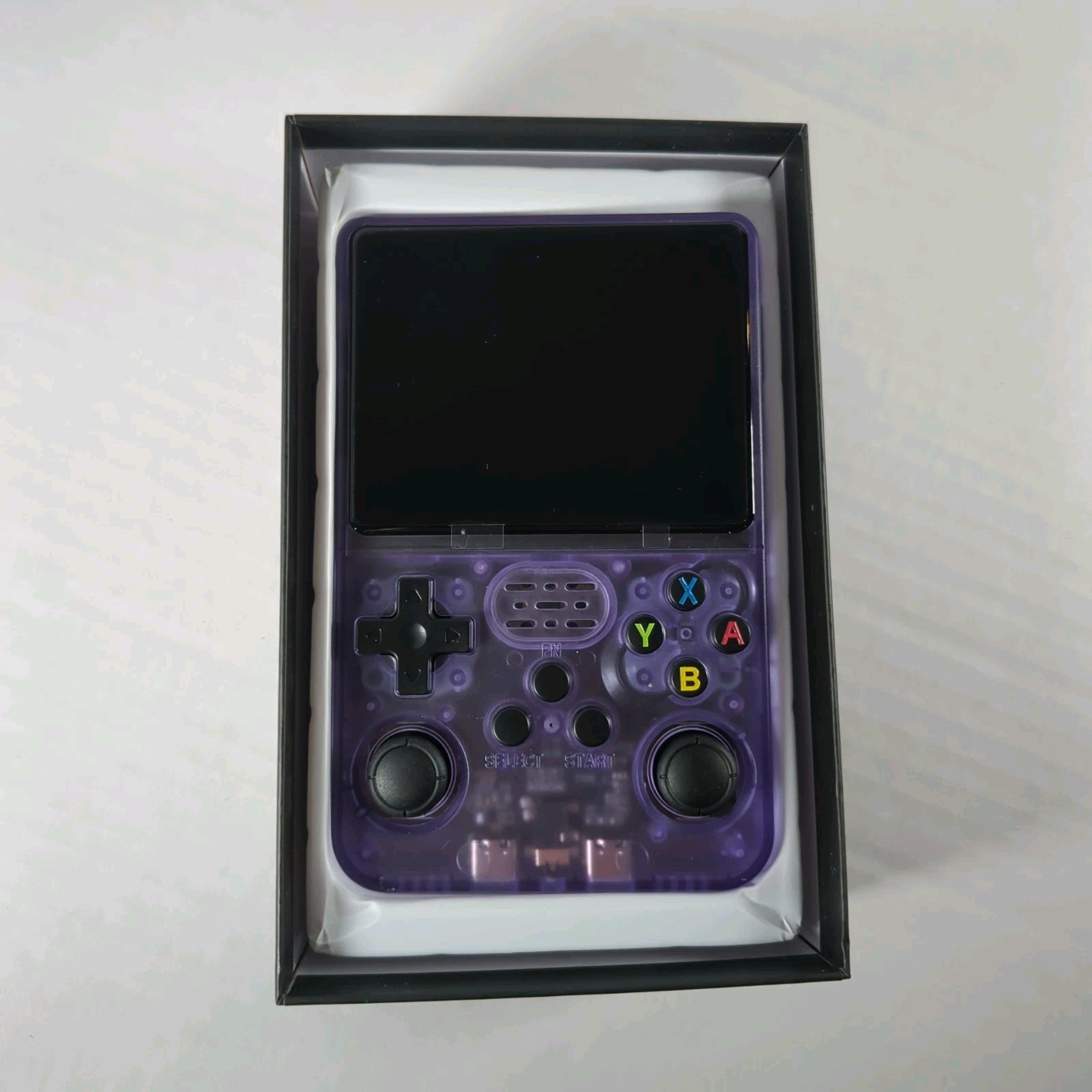 R36S Retro Handheld Video Game Console 64G 20000 Games 3.5 Inch Screen, Purple