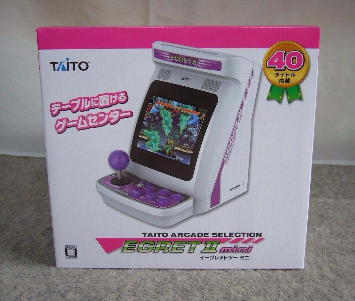 Taito EGRET II MINI Console Tabletop Arcade Cabinet Built-in 40 Games NEW JP
