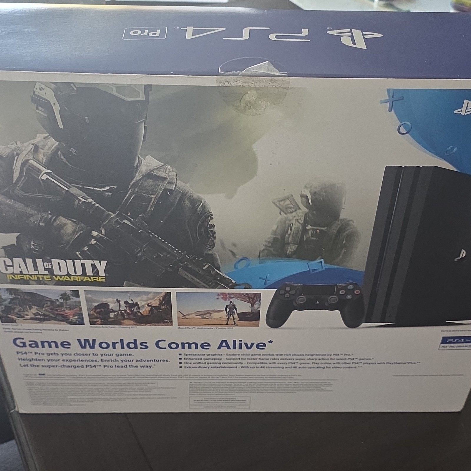 Sony PS4 Pro PlayStation 4 1TB Jet Black 4K Gaming Console CUH-7015B HDMI