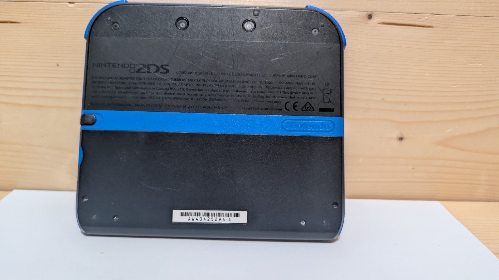 Nintendo 2DS Blue/Black US Version W/Cable *Tested*