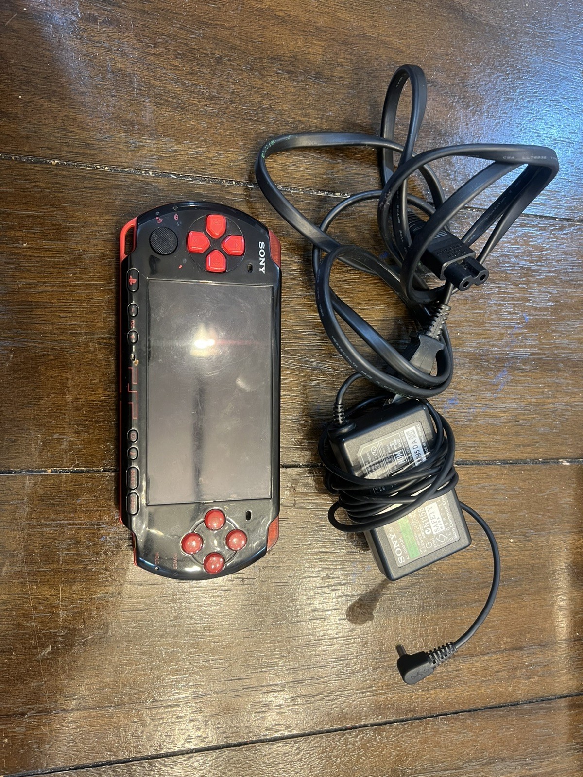 Sony PSP 3001 God of War Red & Black Handheld System, Tested Works