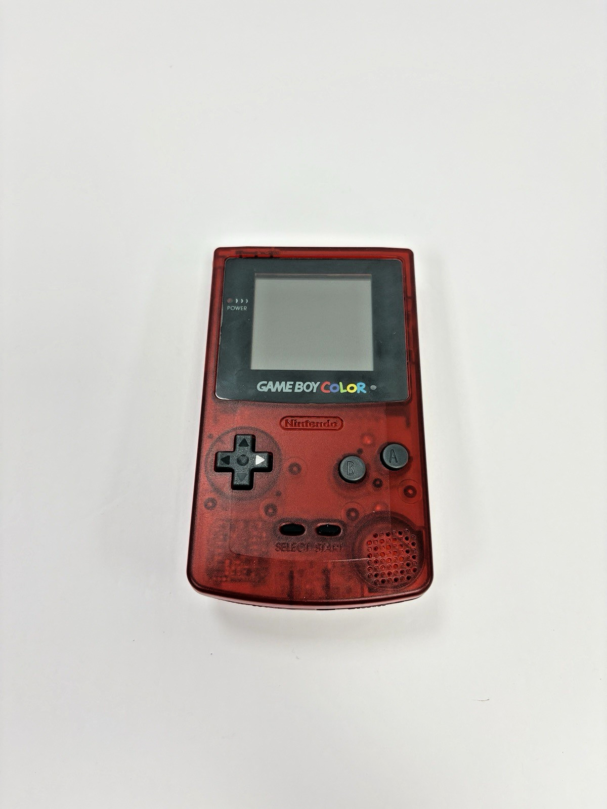 Refurbished Nintendo Game Boy Color Transparent Red Handheld System