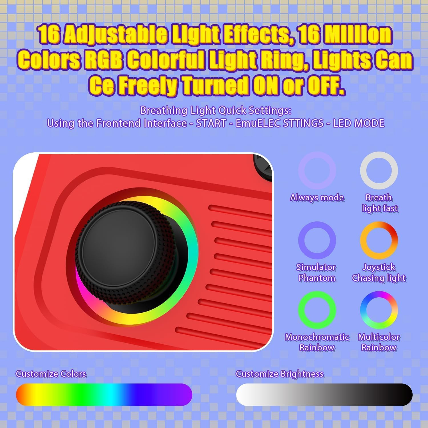 R36T Retro Gaming Console, 3.5”IPS Screen Crt-Inspired, Handheld Game Console 6