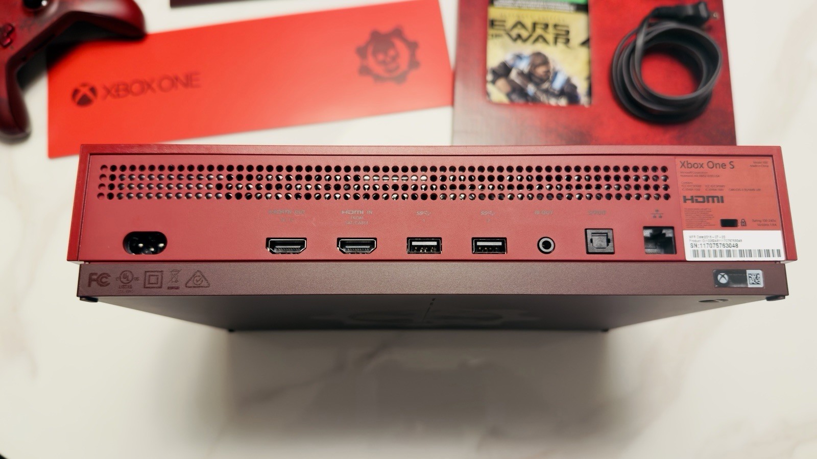 Microsoft Xbox One S Gears of War 4 Limited Edition 2 TB Crimson Red Console