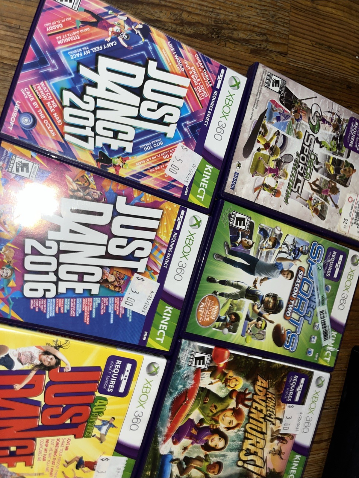 Microsoft Xbox 360 S Slim Kinect Bundle Controller Cords Kinect Games Lot