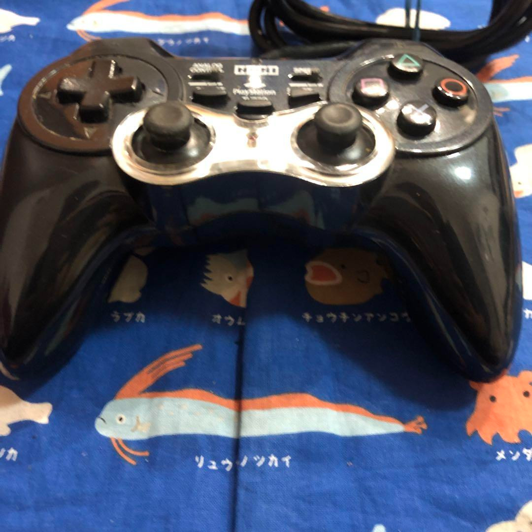 Hori Analog Sindou Pad 2 Turbo Controller Black Sony PlayStation 2 Used From JP