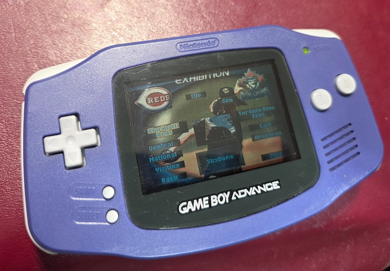 Nintendo Game Boy Advance Handheld System Indigo Purple Tested No Batteries