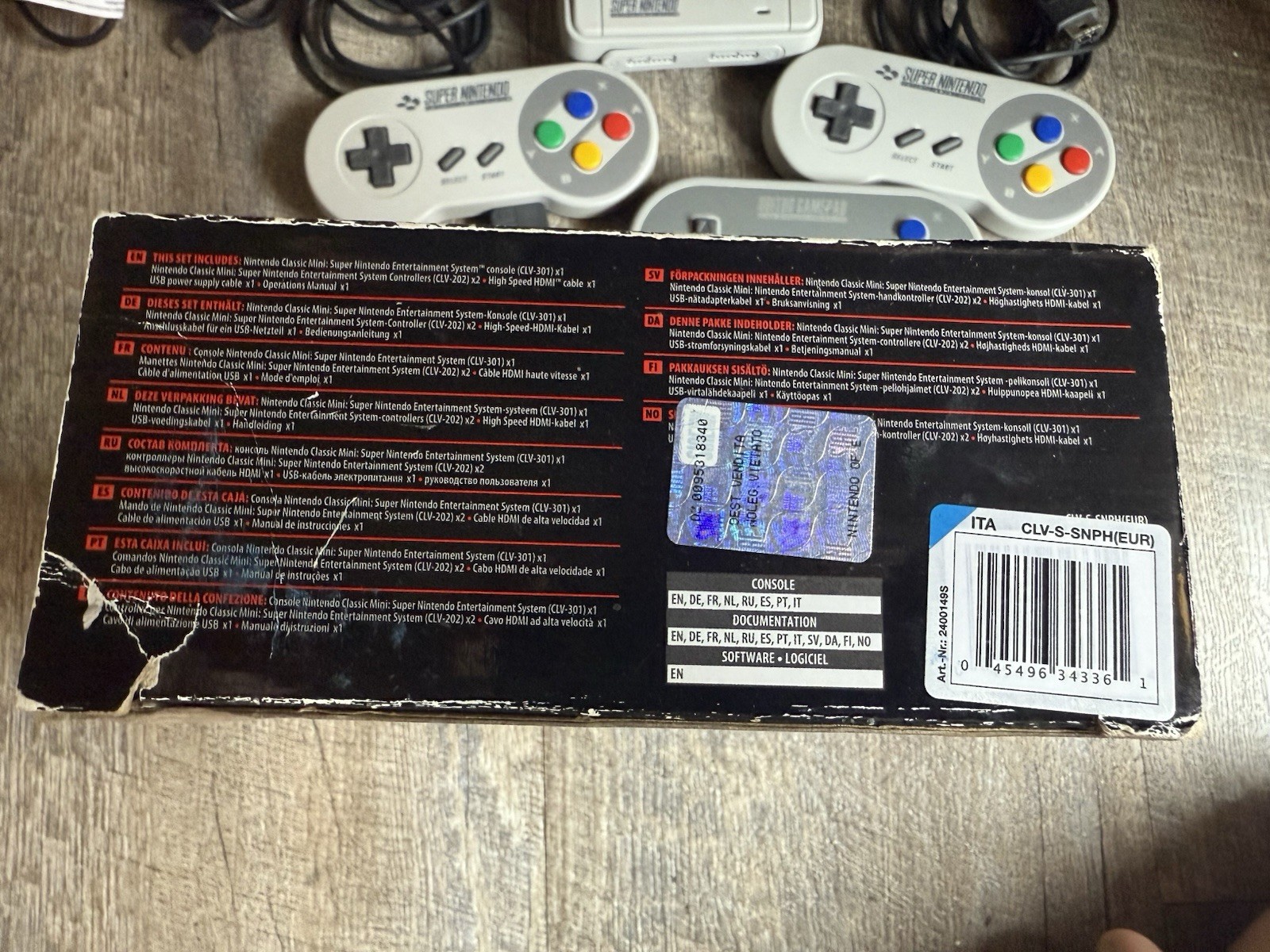 Nintendo SNES Super NES Classic Mini EUropean Ver W/ 8bitdo Wireless Controller