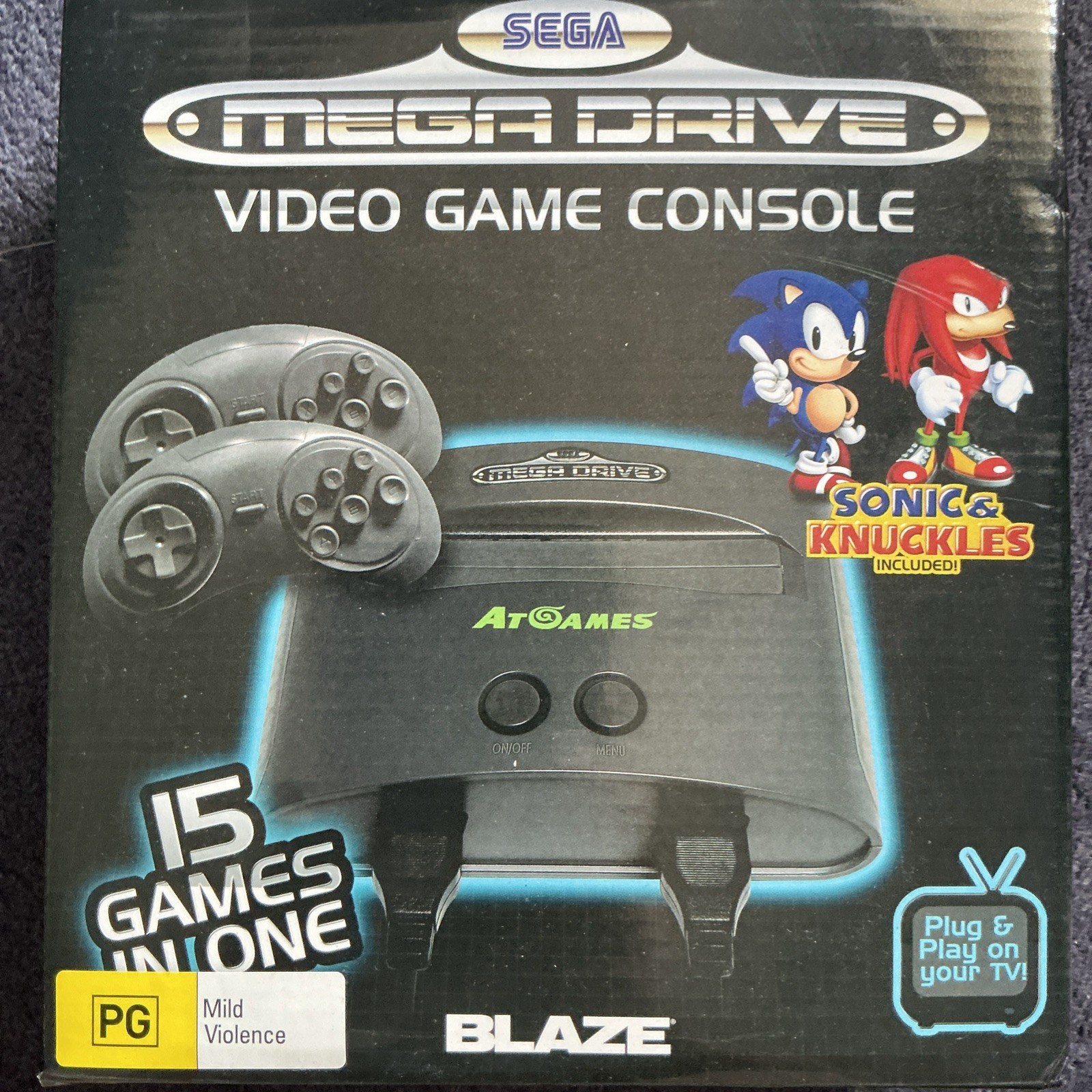 Blaze SEGA Mega Drive Plug & Play – 15 Games In One – Very Good Condition