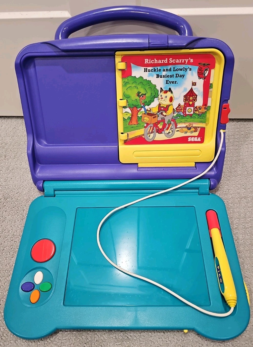 Vintage Sega Pico Console MK-49002 UNTESTED For Parts or Repair ONLY