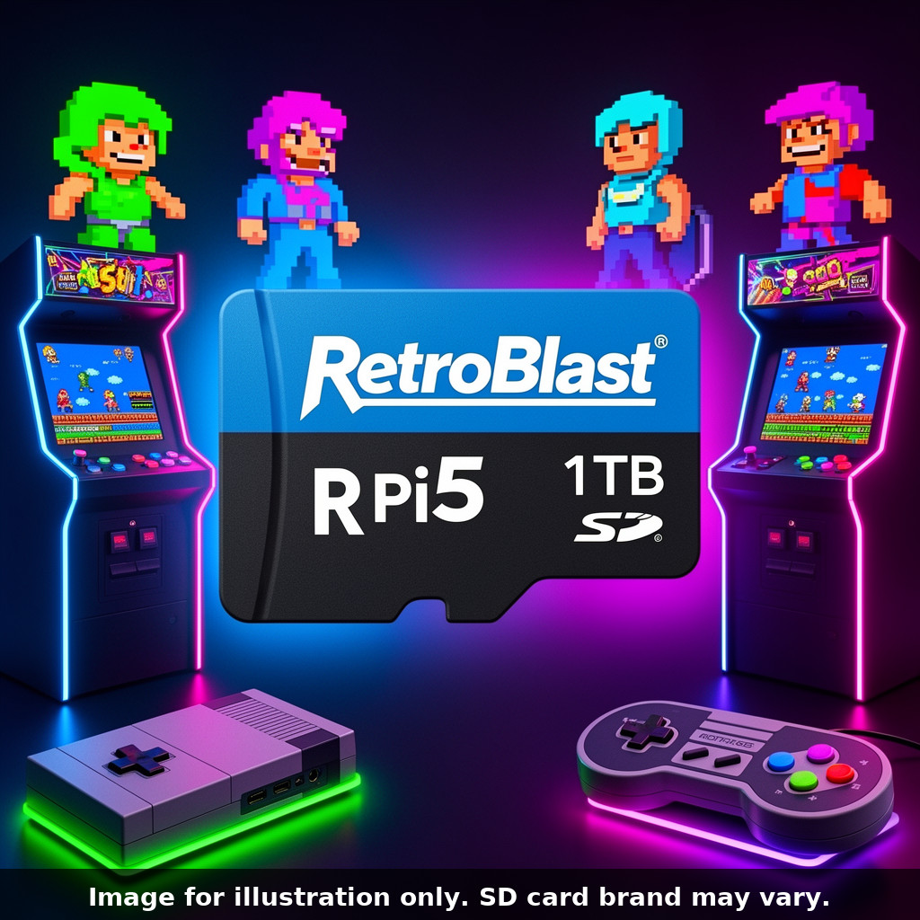 RetroBlast RetroPie Standard 1TB Pi5 Plug & Play
