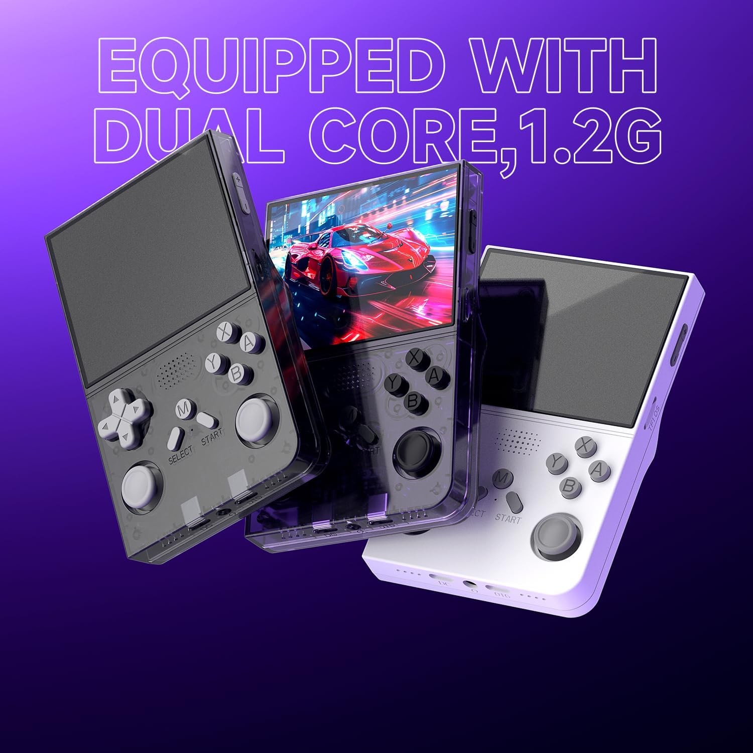 R40 Retro Handheld 3.5 IPS 18000+ Games 128GB Purple
