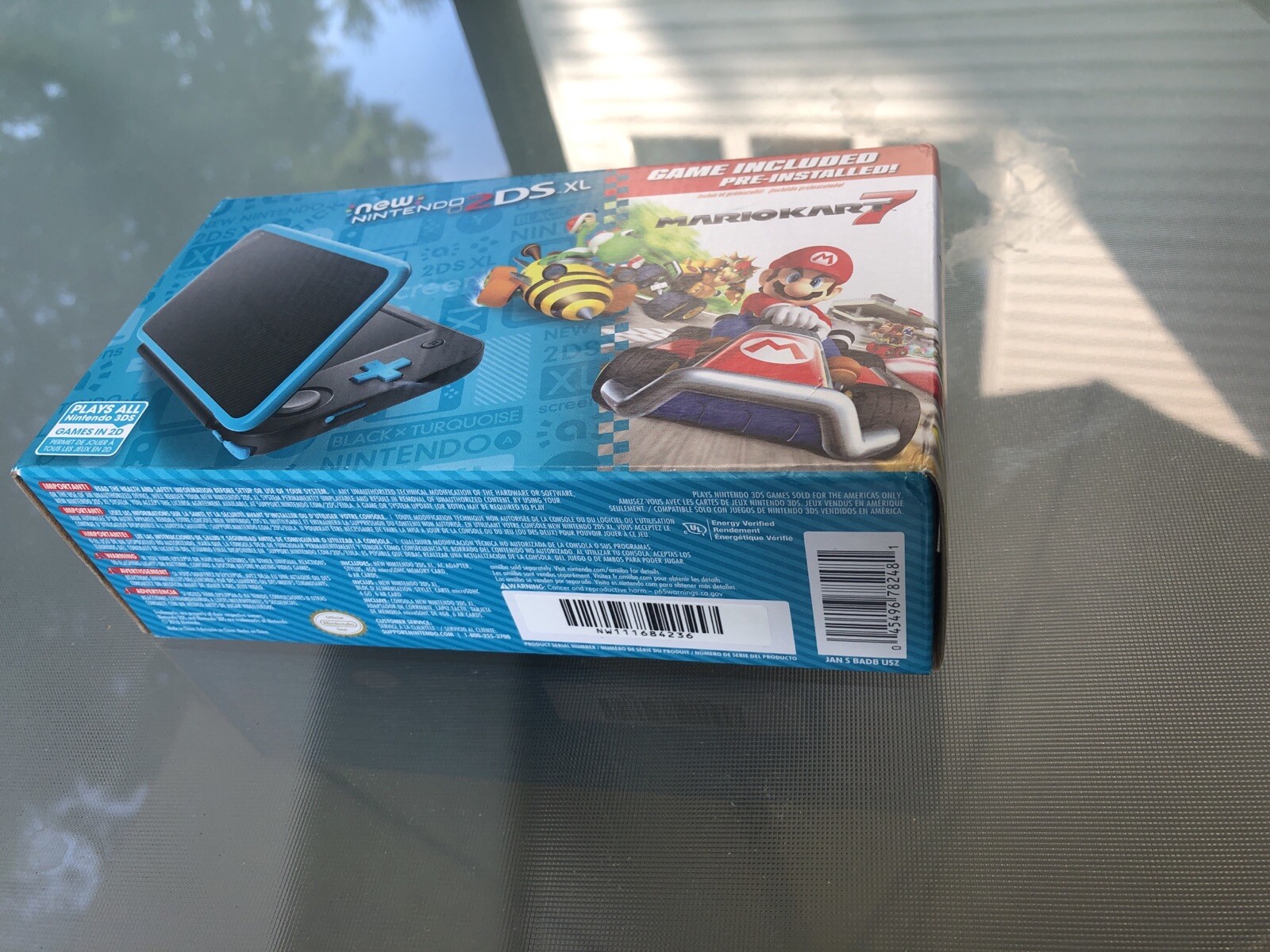 New Nintendo 2DS XL – Black + Turquoise With Mario Kart 7 Pre-installed New
