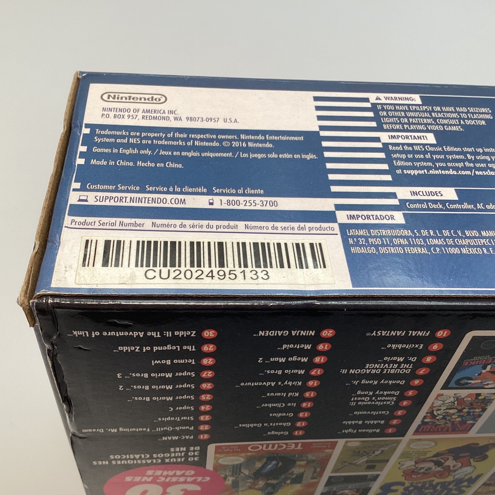 Nintendo NES Classic Edition Console CLV-001 with 30 Built-In Games – w/ Box