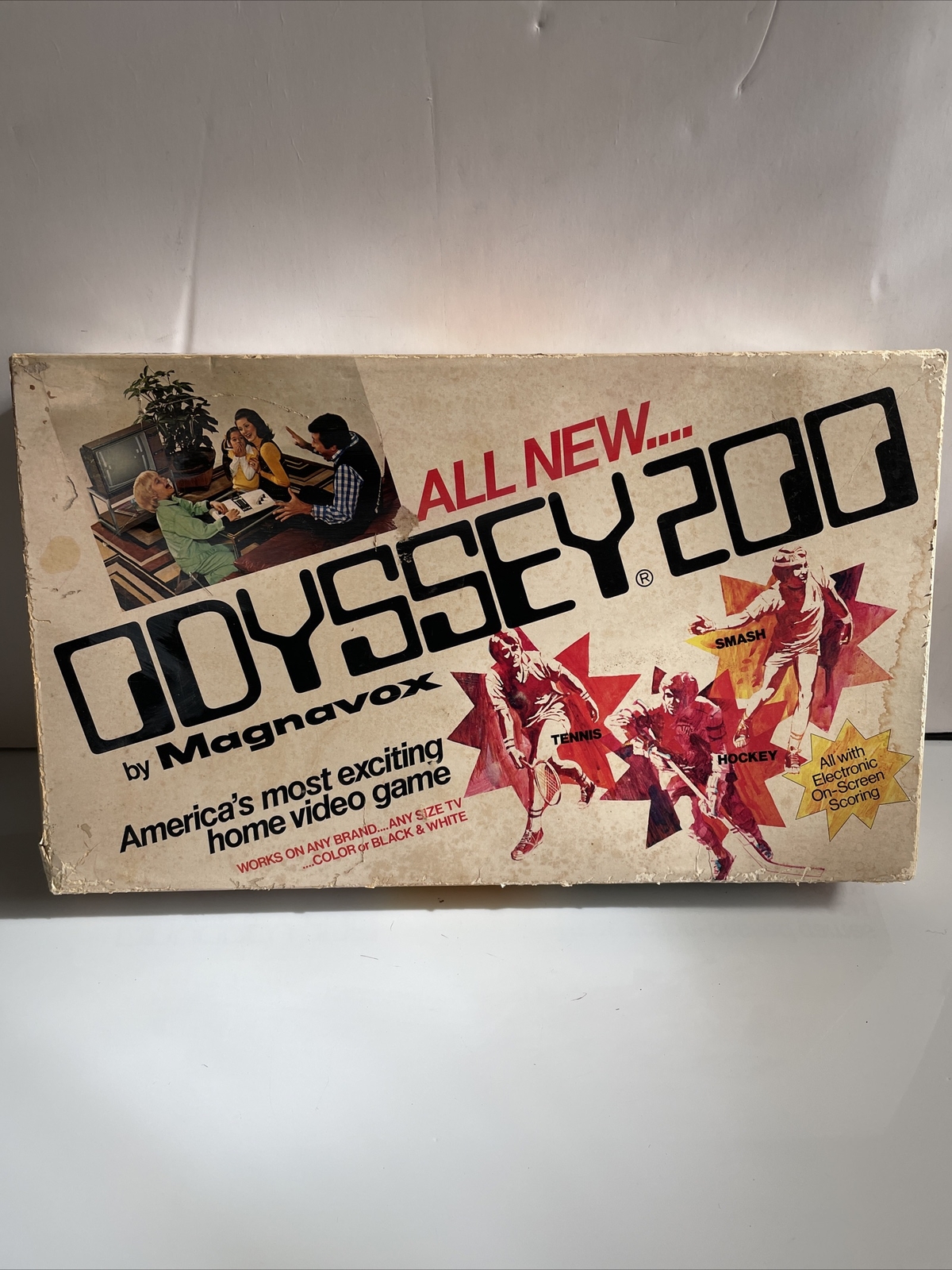 ODYSSEY 200 MAGNAVOX SYSTEM W/ BOX TENNIS HOCKEY SMASH VINTAGE UNTESTED
