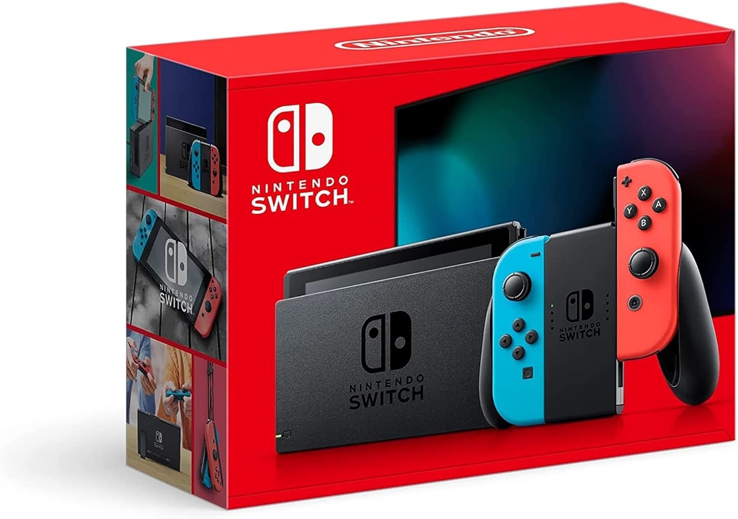 Nintendo Switch with Neon Blue and Neon Red Joy-Con HAC-001