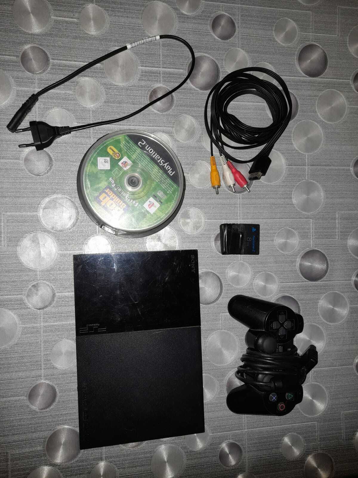 Sony PalyStation 2 Slim Game system with 8Mb Memory Card and All Accessories