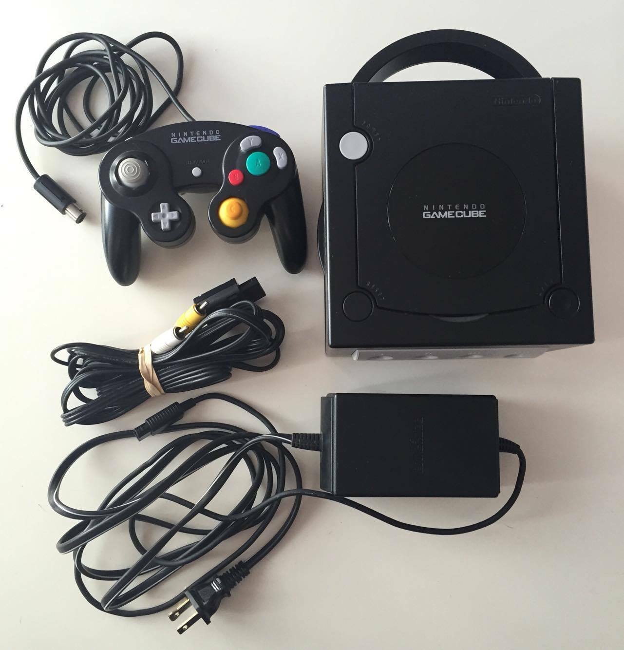 Nintendo GameCube Console System Black Bundle W/ Official Nintendo Controller