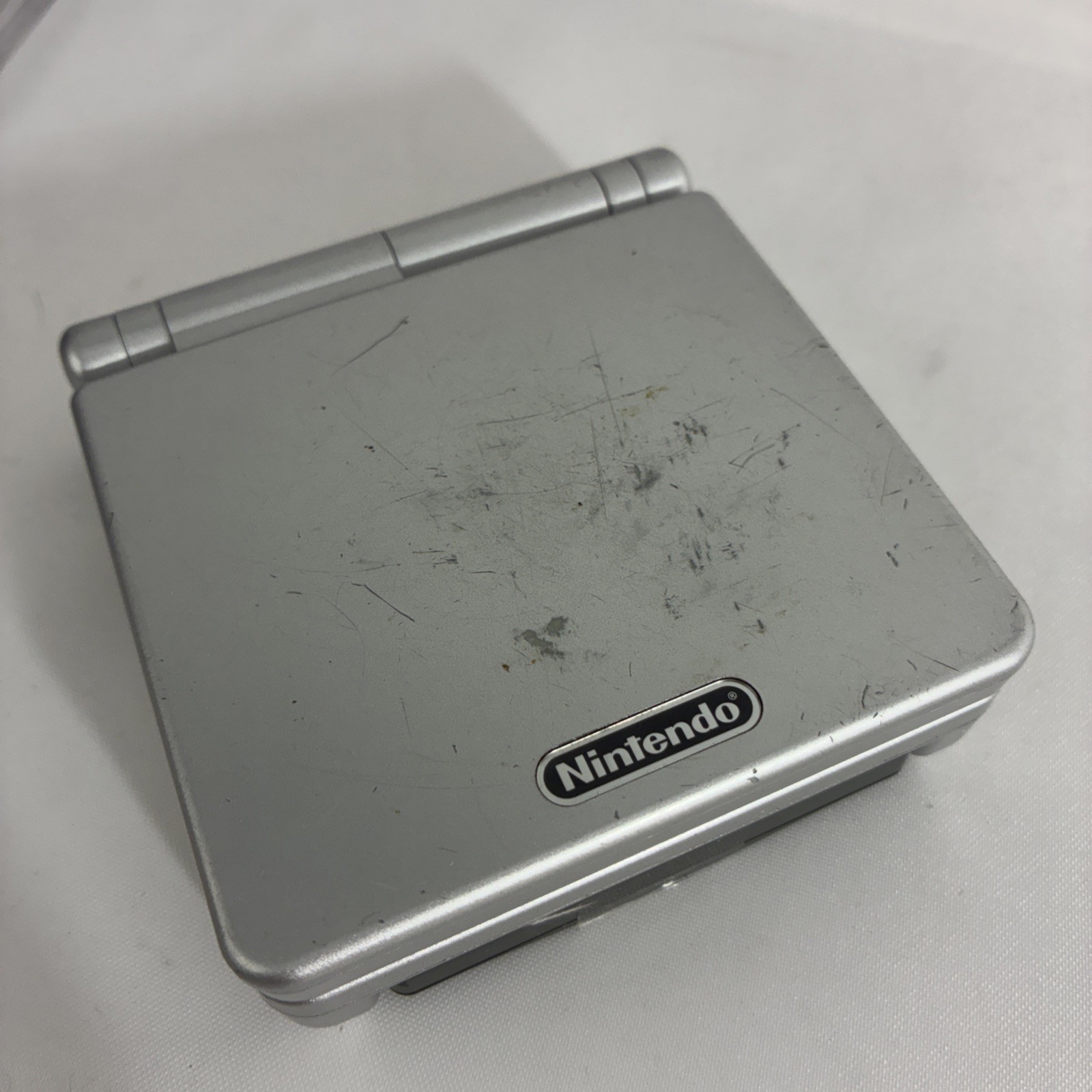 Nintendo Game Boy Advance SP Platinum Silver Handheld Console AGS-001 GBA
