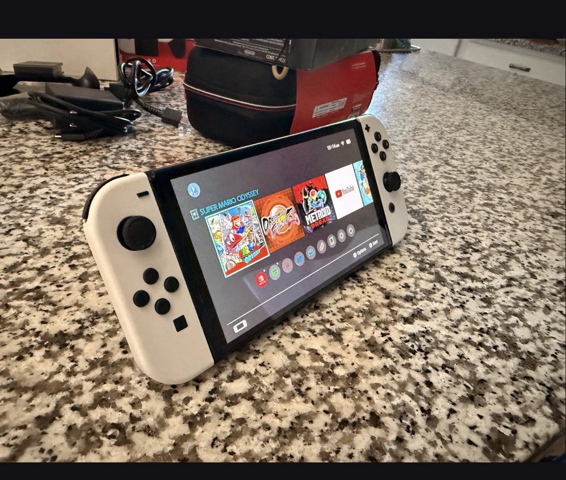 Nintendo Switch OLED Model White 64GB 1080p Bundle w/ Dock HDMI Cables