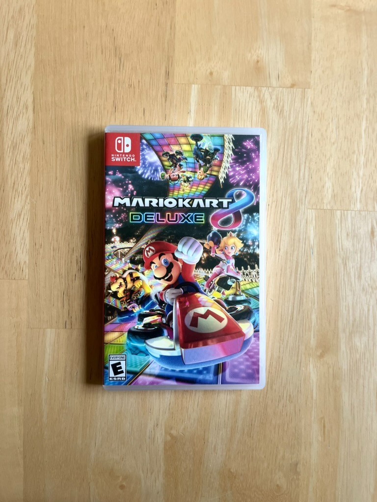 Nintendo Switch Console Bundle – Neon Red/Blue + White Joy‑Cons + Games + Case