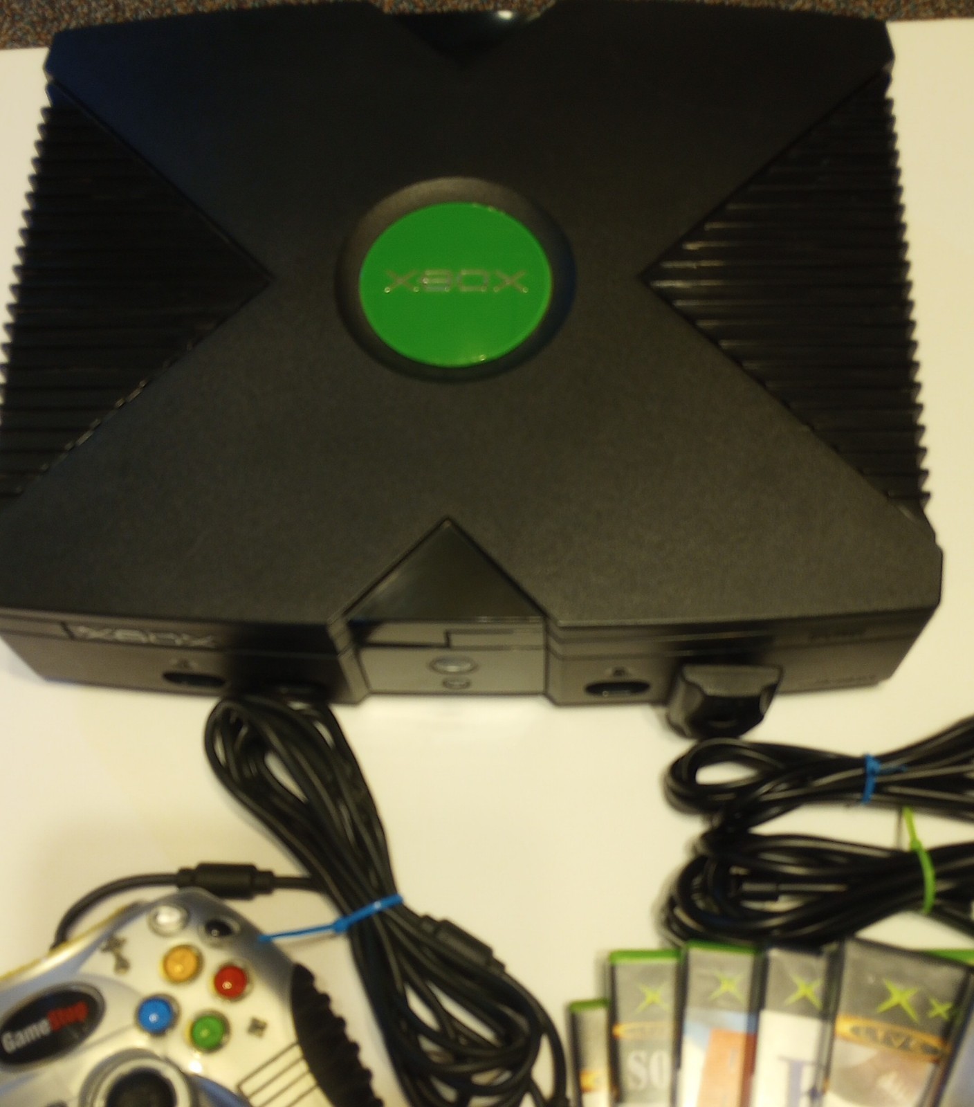Microsoft Xbox Original Console Bundle 1 Controller 16MB Card 6 Games Tested