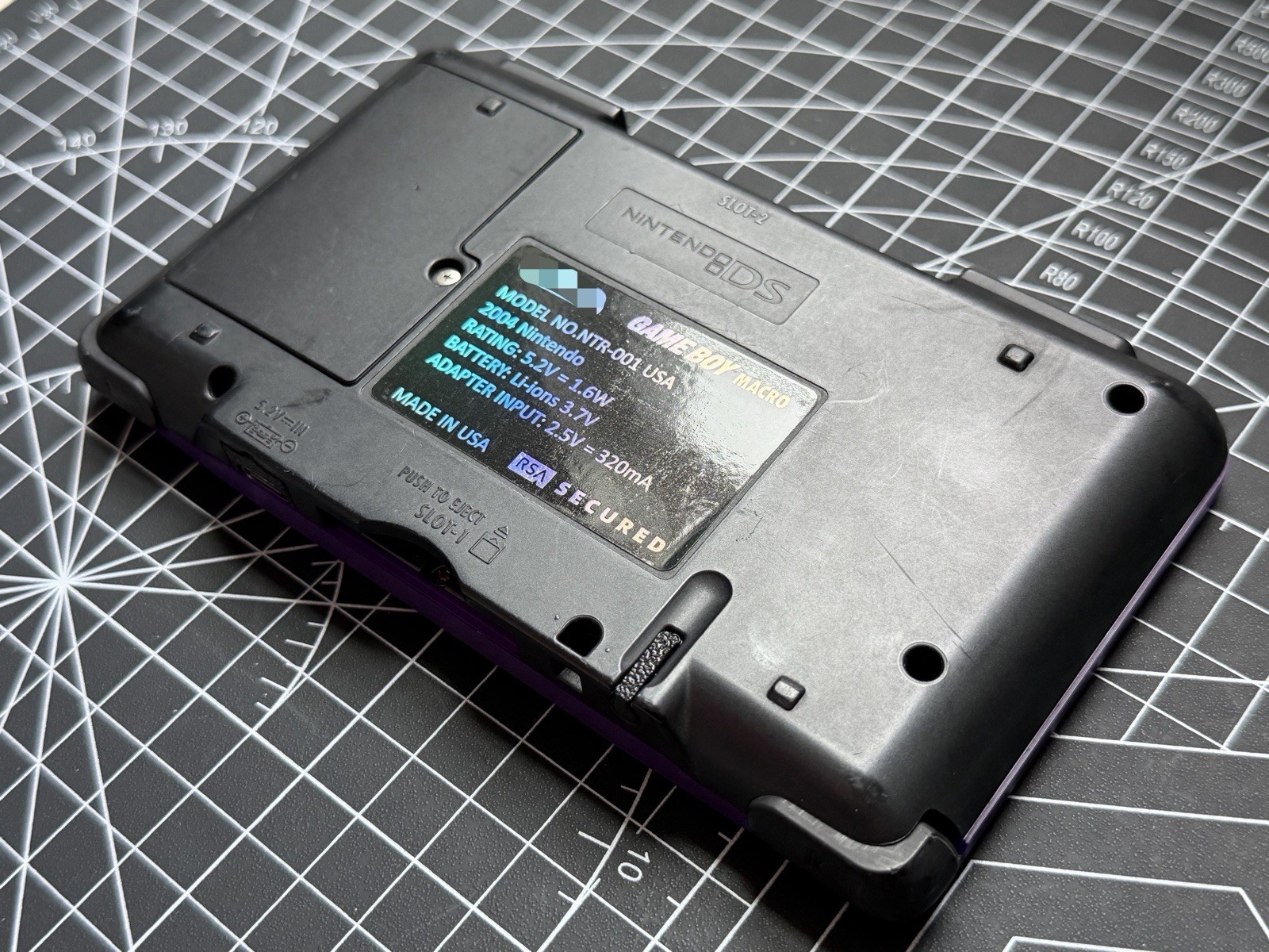 Nintendo DS To GBA Gameboy Macro XL 3D Print Front & Sound Amp & USBC – Purple