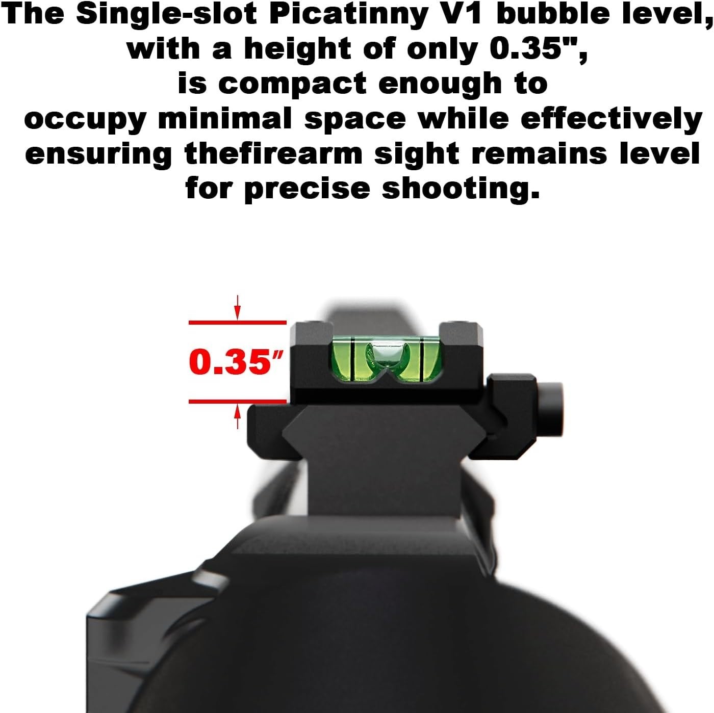 Ultra Slim & Compact and Low Profile Picatinny Anti-Cant Level Bubble V1