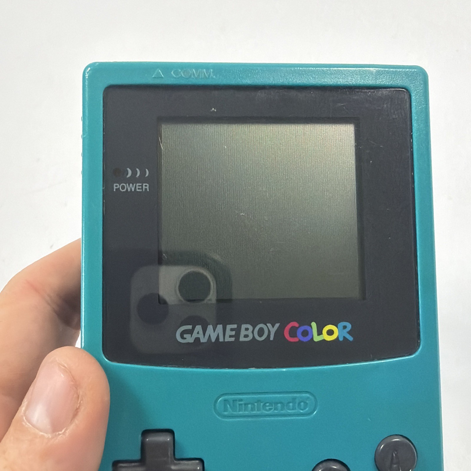Nintendo Game Boy Color Handheld Console CGB-001 Teal Pac-Man & Bonus Game Works