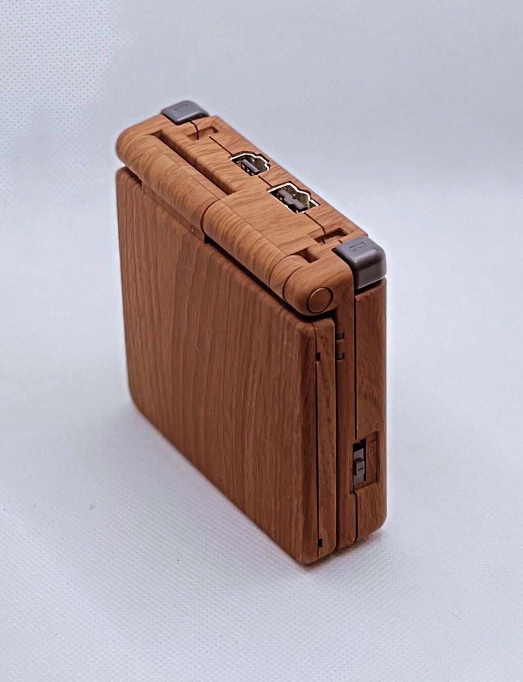 Wood Grain Pattern Gameboy Advance SP Retro Console with IPS Screen & USB C Mod
