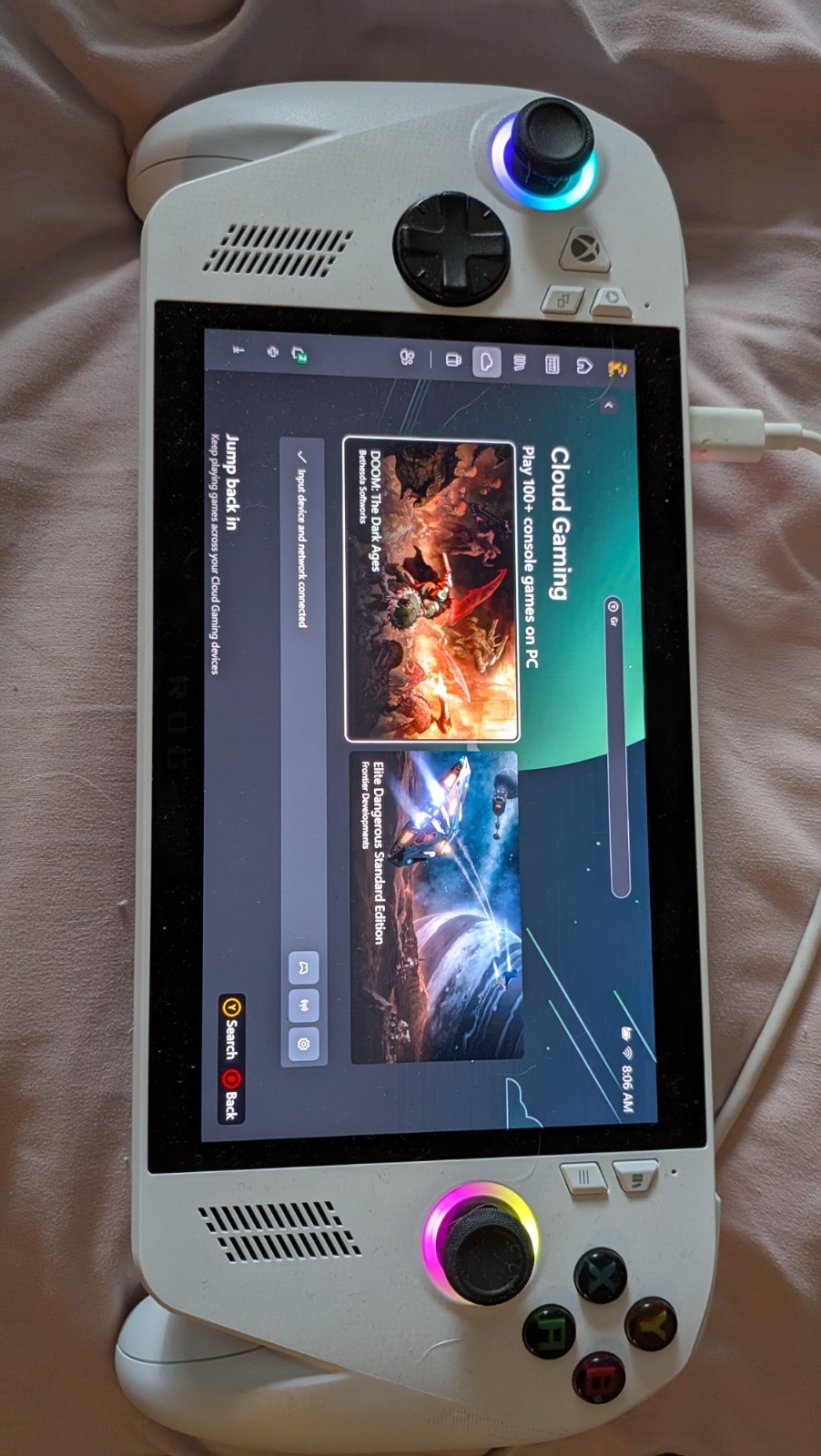 ASUS ROG Ally 7in 512GB White Gaming Handheld Console