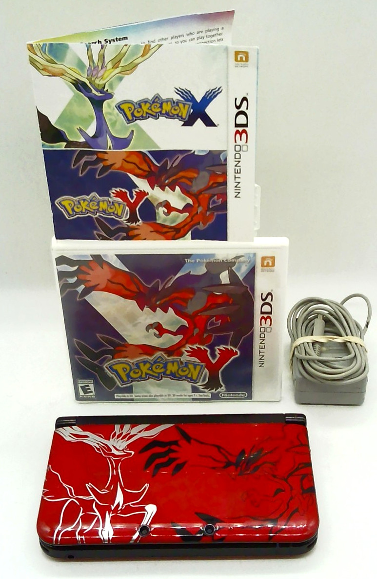 NINTENDO 3DS XL POKEMON XY Xerneas & Yveltal Red Handheld & Y Game B (EC1045156)