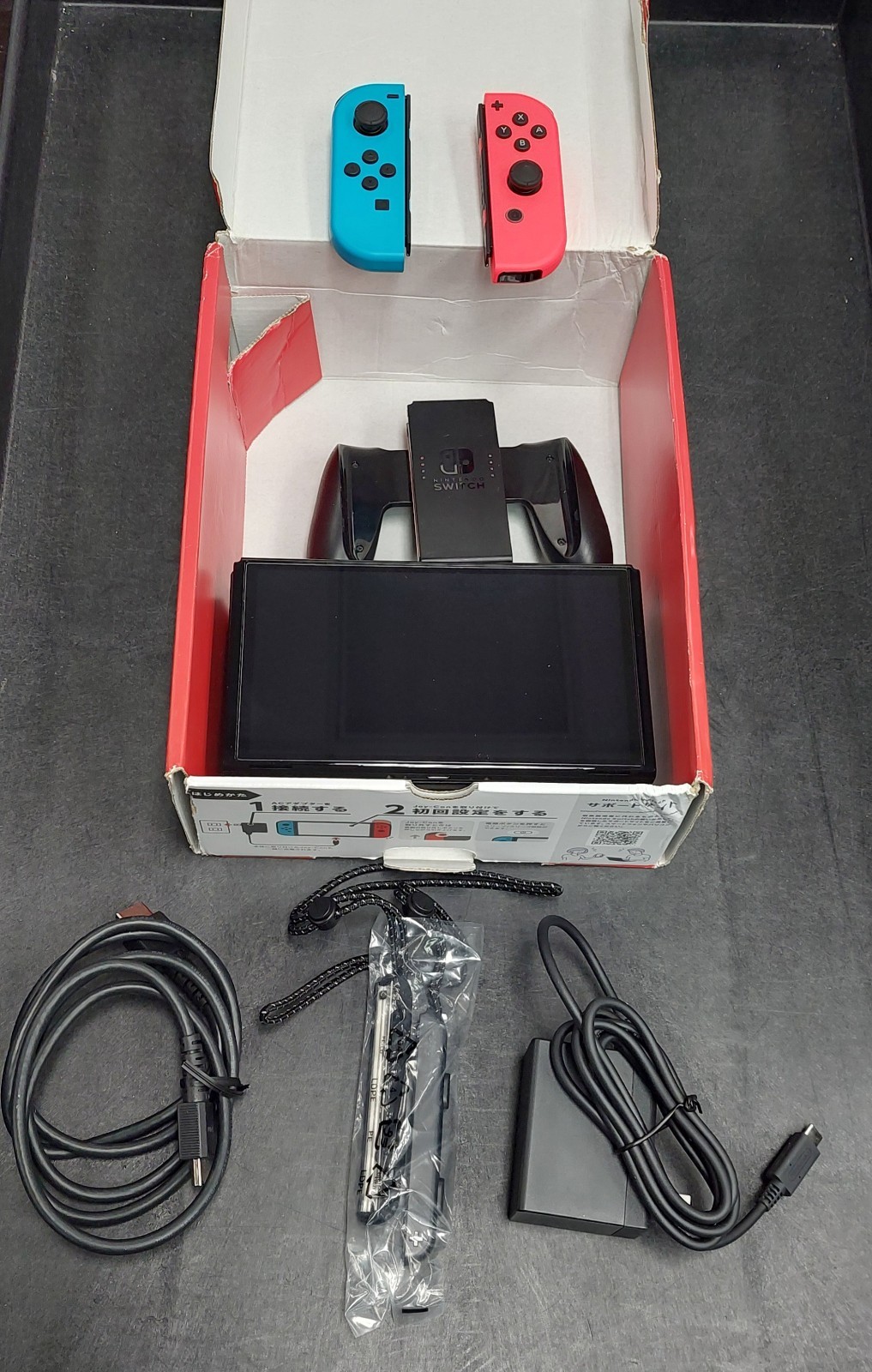 Used Nintendo Switch OLED Console 64GB Blue and Red Joy Con
