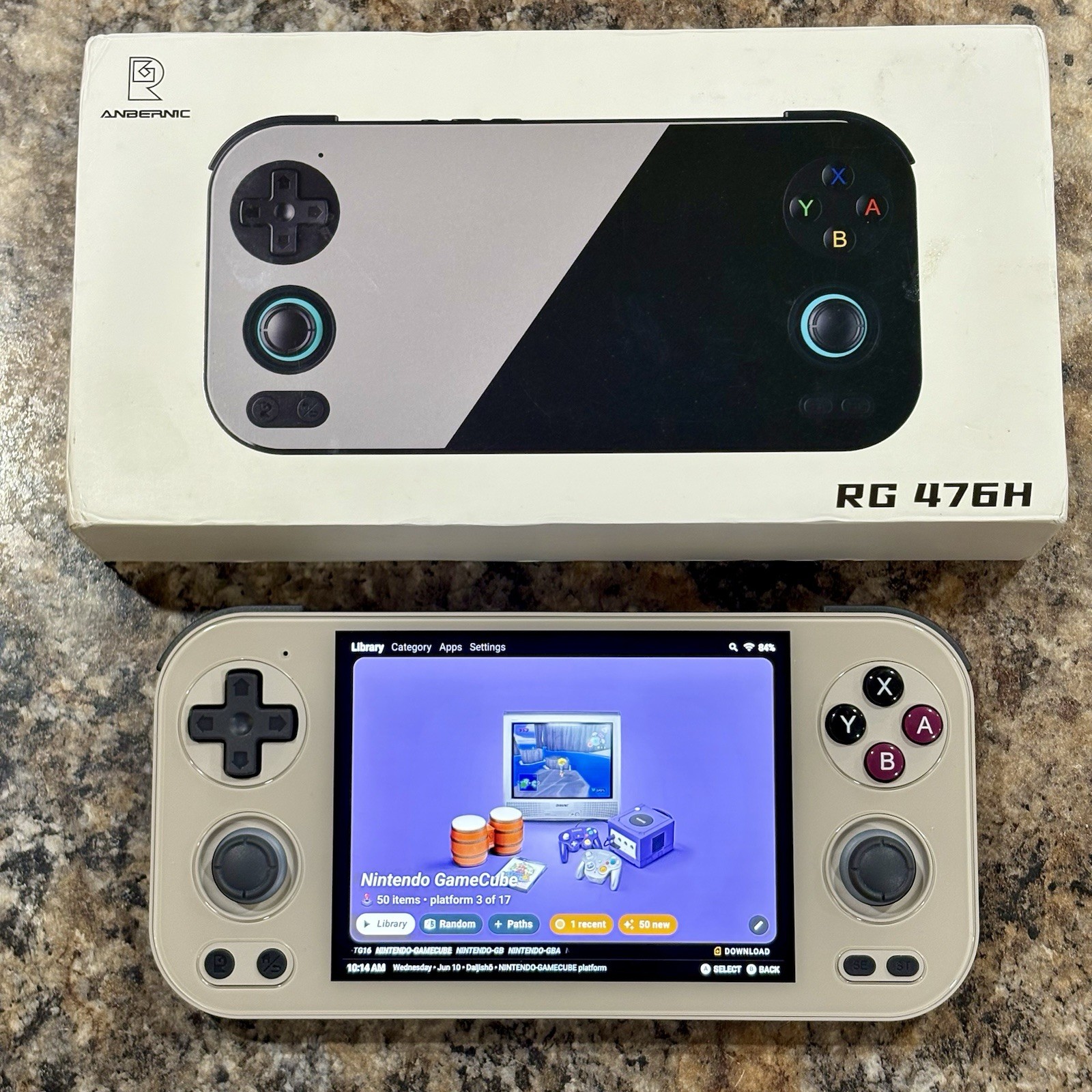 Anbernic RG476H, Custom Retro Handheld, 128GB + 256GB Card, Loaded Ready To Play