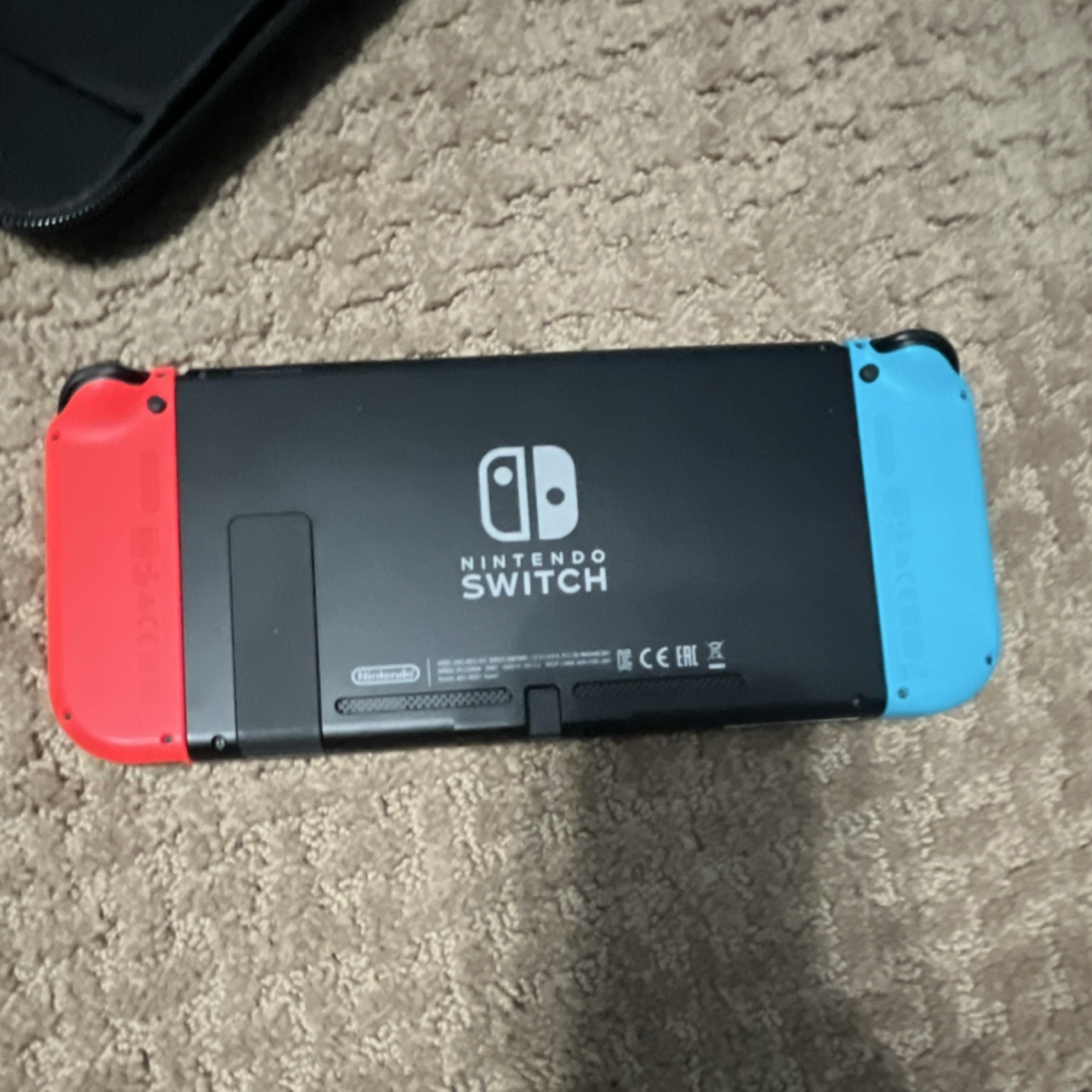 Nintendo Switch Console Black with Red & Blue Joy-Con USB-C Handheld Mode