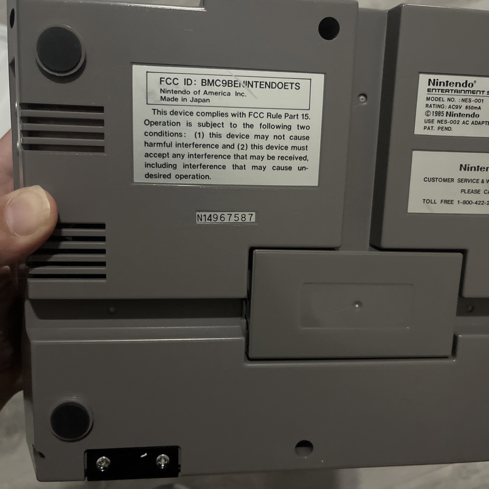 Nintendo NES Control Deck System Console ,With Box Tested Works