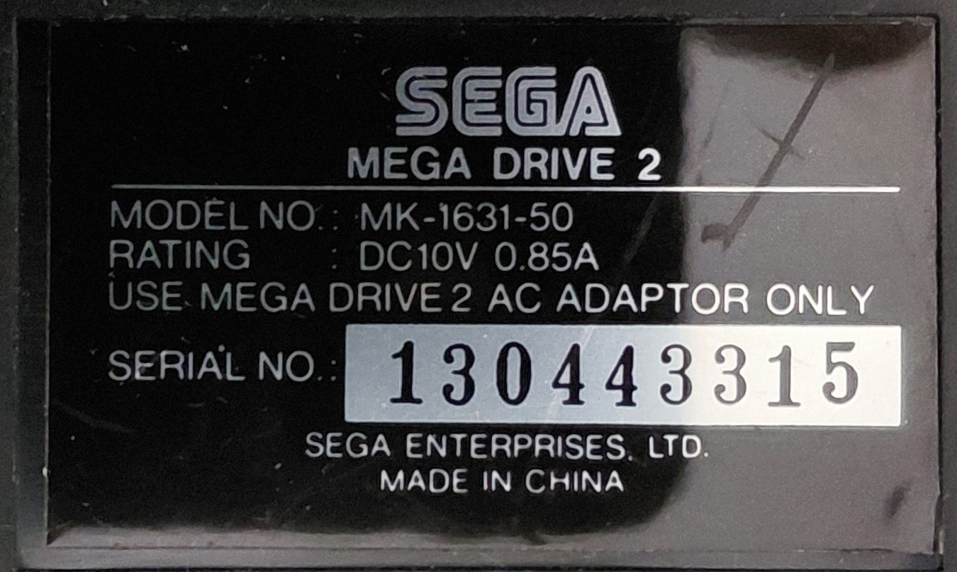 Sega Mega Drive II – Region Free – 60 Hz – RCA