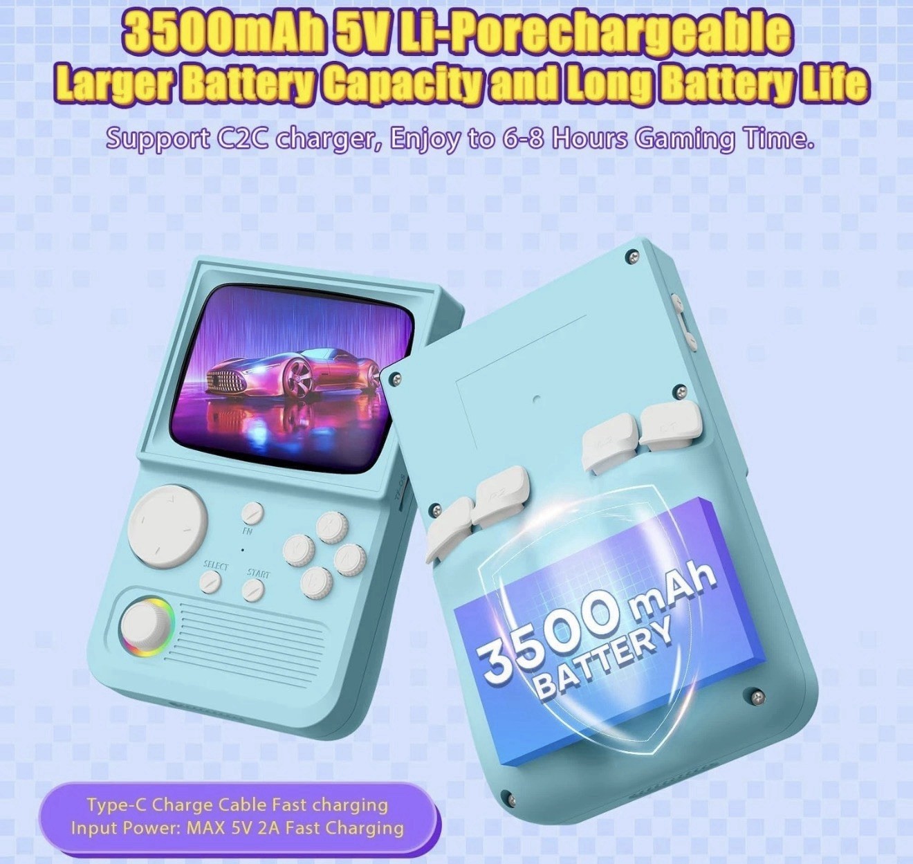 R36T Retro Gaming Console, 3.5”IPS Screen CRT-Inspired, Handheld Game Consol…
