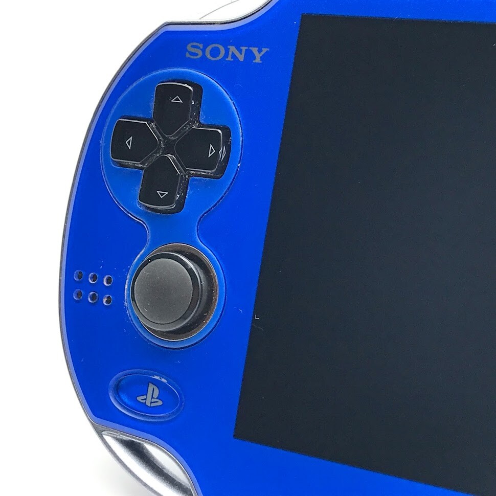 SONY PS Vita PCH-1000 Sapphire Blue Wi-Fi OLED FW:3.65 w/ Charger “Mint”