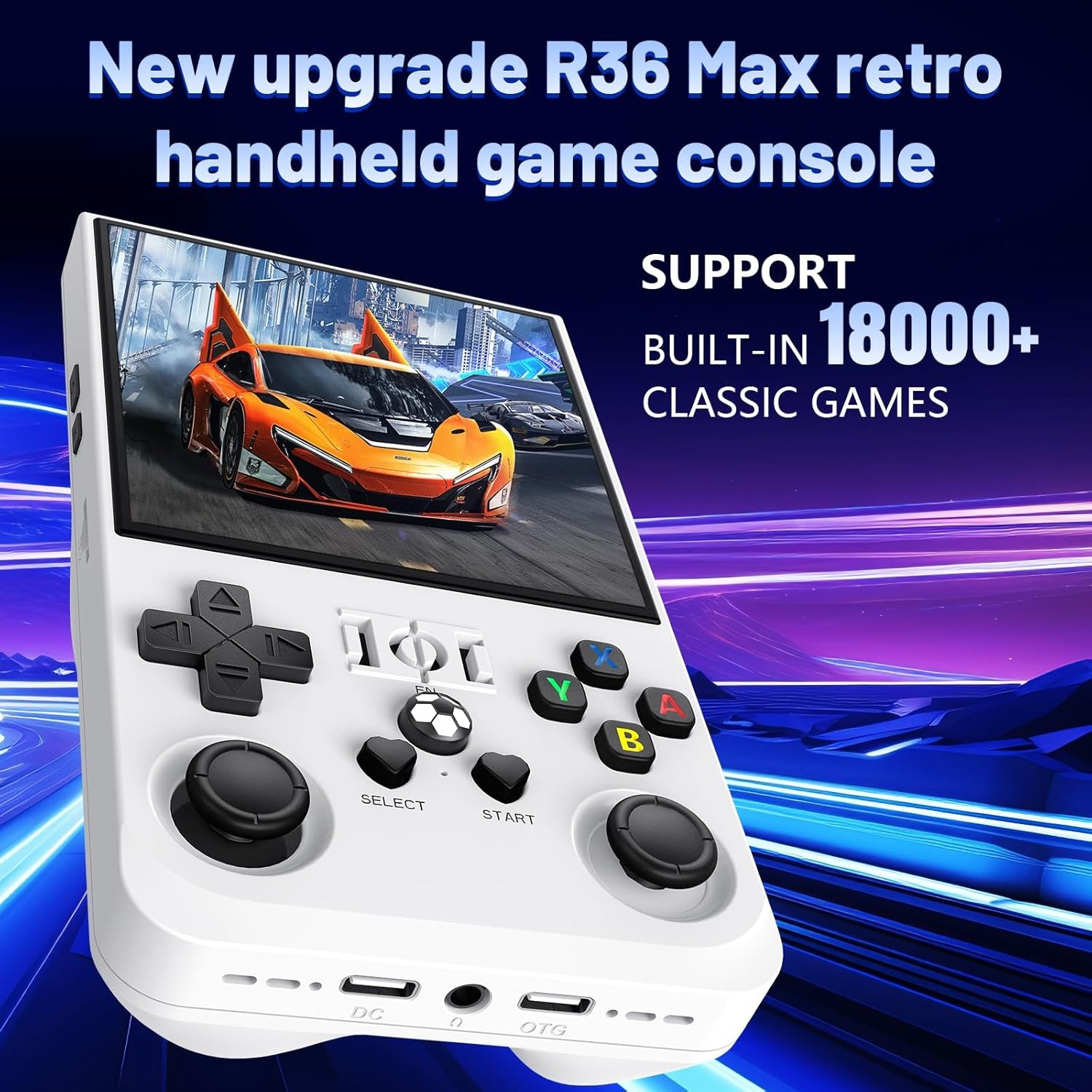 R36MAX Retro Handheld Console 18000 Games 4.0 IPS