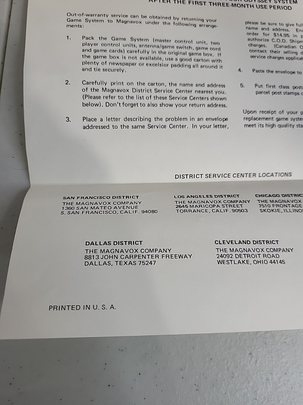 1972 Magnavox Odyssey Vintage Game Console, How To Get Service Insert Only