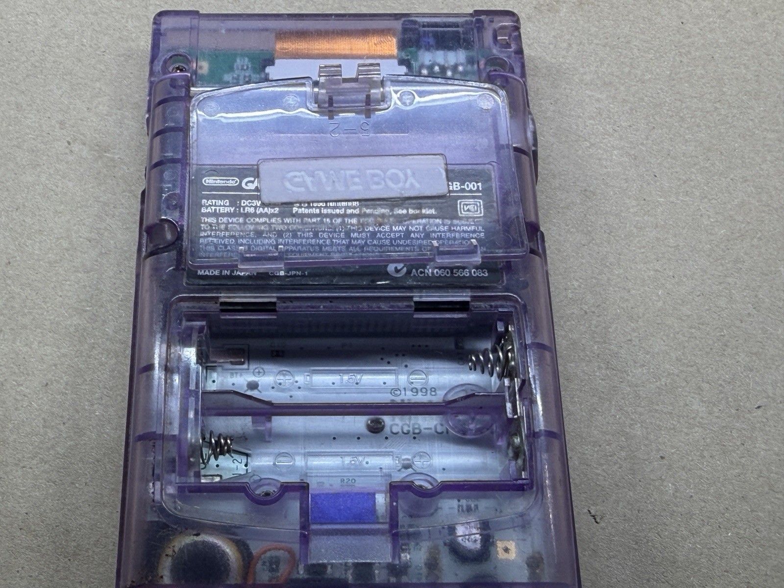 Nintendo Game Boy Color Handheld System Atomic Purple *Has Cosmetic Wear* Tested